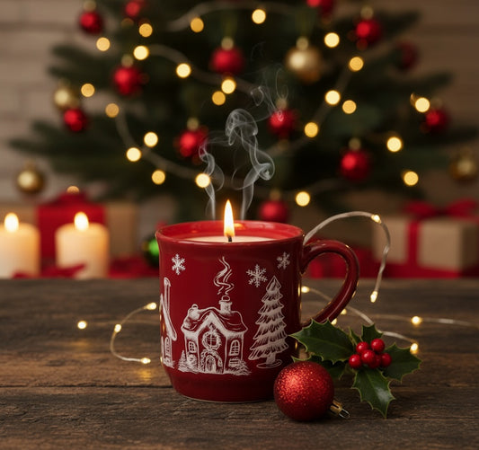 Bougie parfumée Mug Noël Rouge