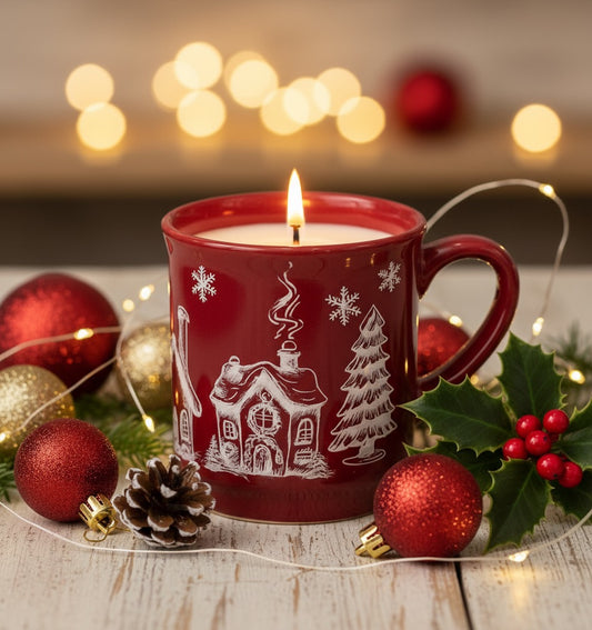 Bougie parfumée Mug Noël Rouge