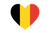 drapeau belge en forme de coeur